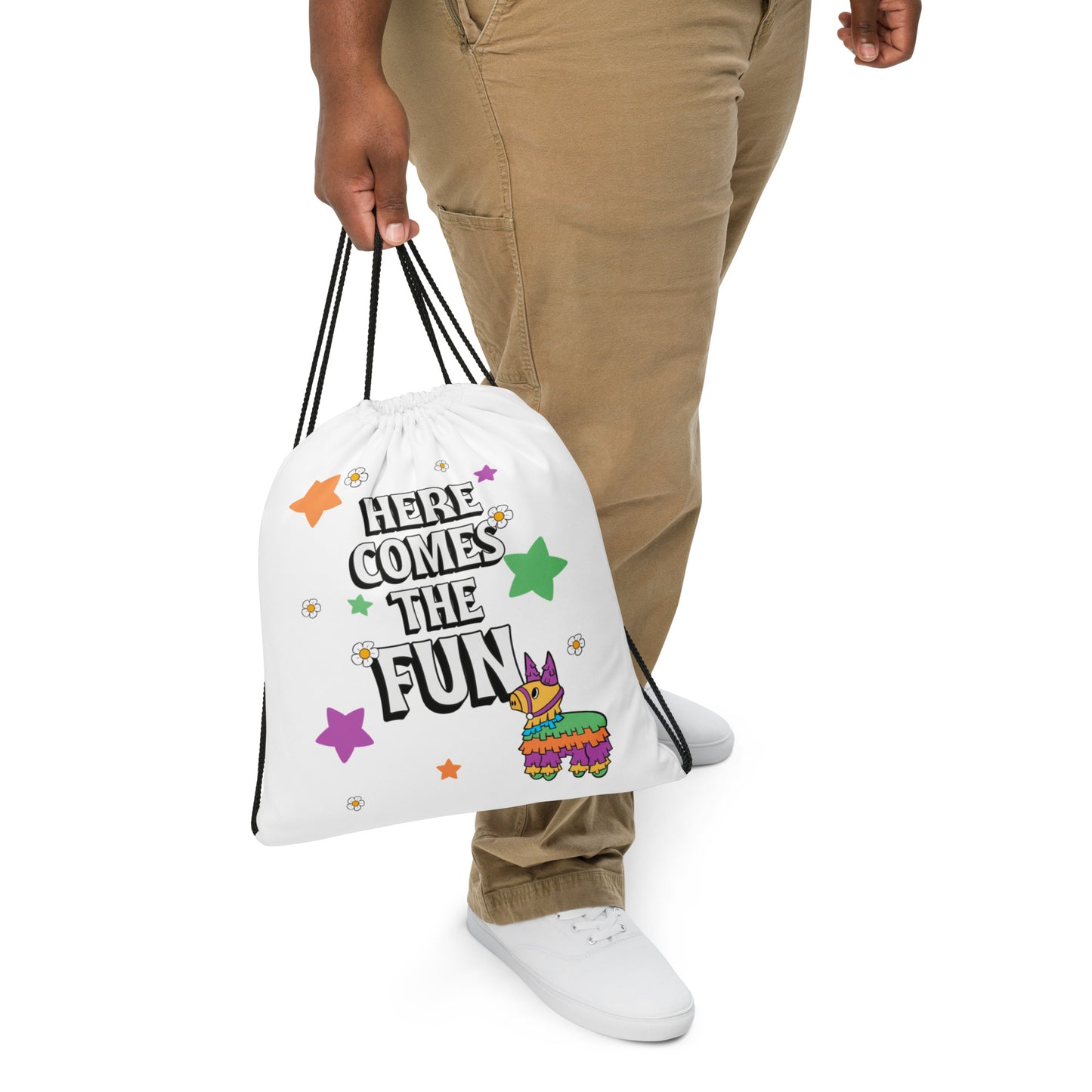 Drawstring Bag with Kid-Friendly Designs: Perfect for school, sports, and adventures! Get yours now and add a touch of fun to everyday activities