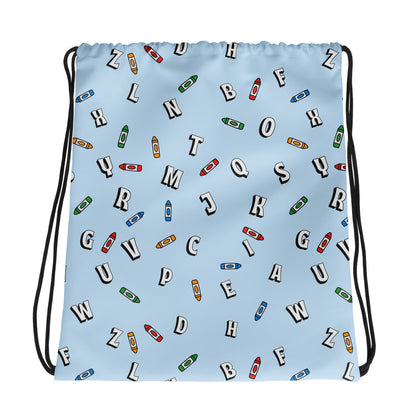 Kids Drawstring Bag with Fun Design: Lightweight & Durable Backpack for Children, Perfect for Daycare, Outings, and Outdoor Activities, Colorful Bag with Playful Prints