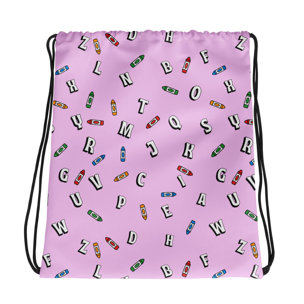 Youth Drawstring Bag with Playful Design: Lightweight & Sturdy Backpack for Kids, Ideal for School, Sports, and Adventures, Vibrant Bag with Fun Patterns