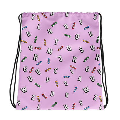 Youth Drawstring Bag with Playful Design: Lightweight & Sturdy Backpack for Kids, Ideal for School, Sports, and Adventures, Vibrant Bag with Fun Patterns