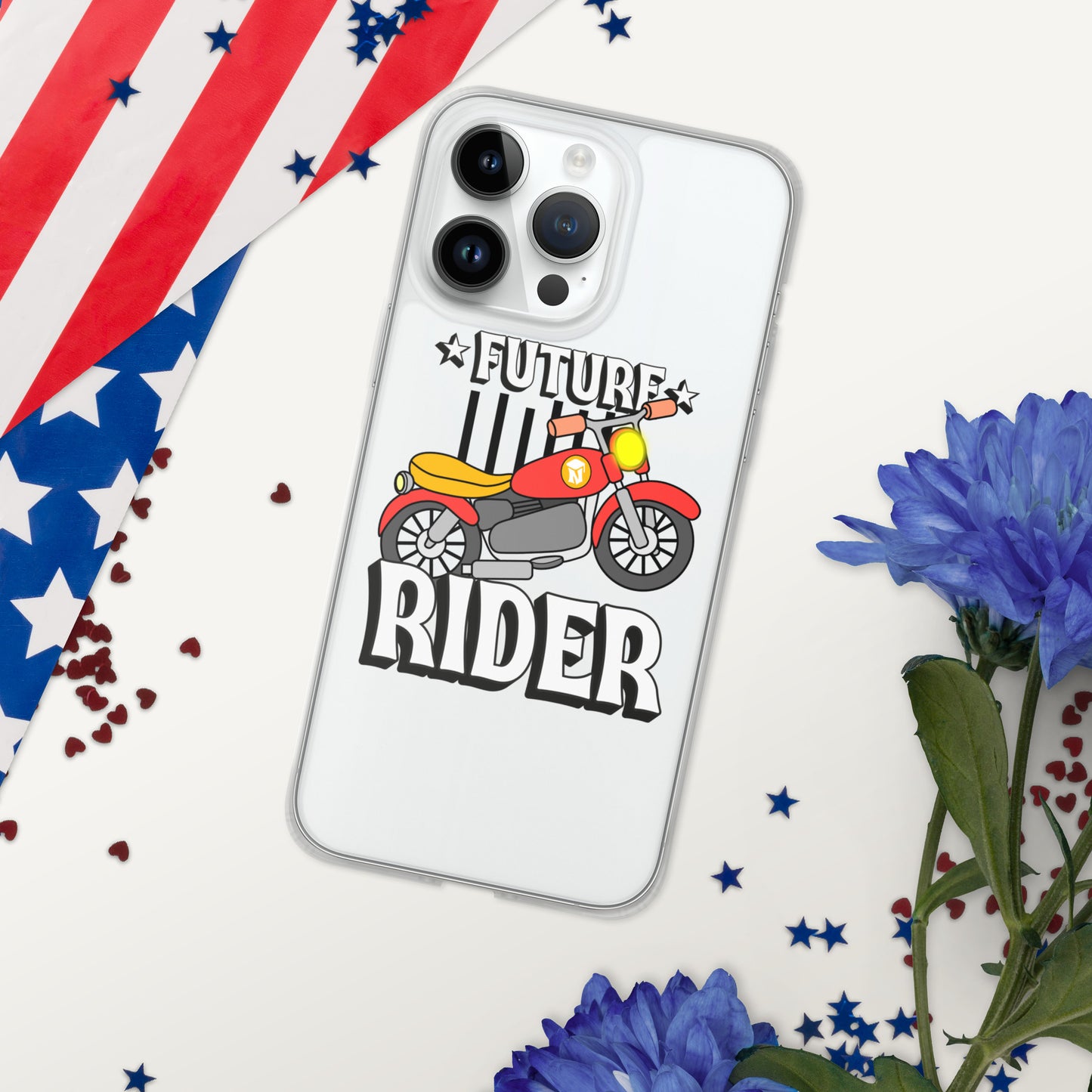 Funda protectora transparente para iPhone: ¡diseño de motocicleta destacado para un estilo de dispositivo atrevido! Cubierta transparente duradera