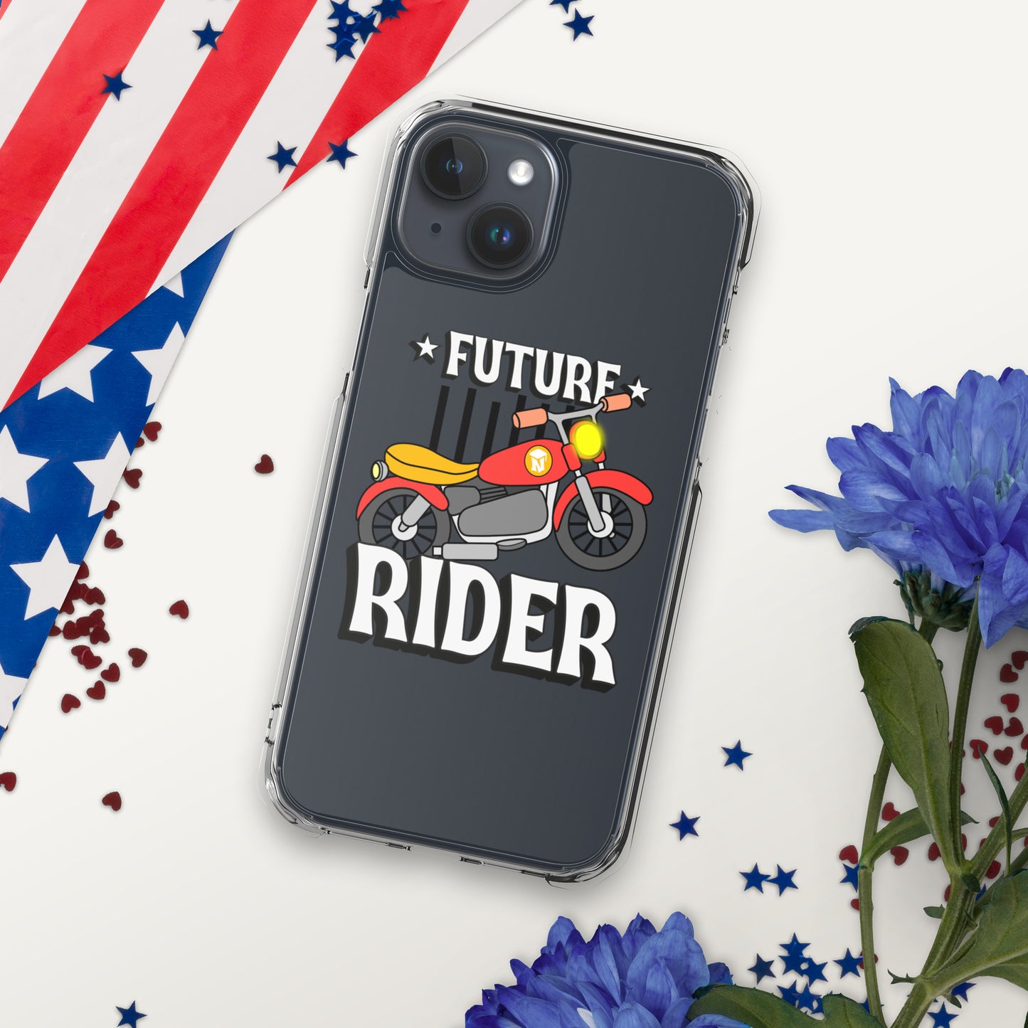 Funda protectora transparente para iPhone: ¡diseño de motocicleta destacado para un estilo de dispositivo atrevido! Cubierta transparente duradera