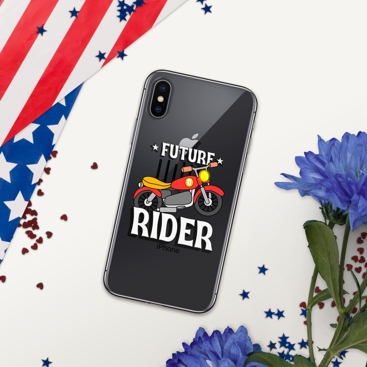 Funda protectora transparente para iPhone: ¡diseño de motocicleta destacado para un estilo de dispositivo atrevido! Cubierta transparente duradera