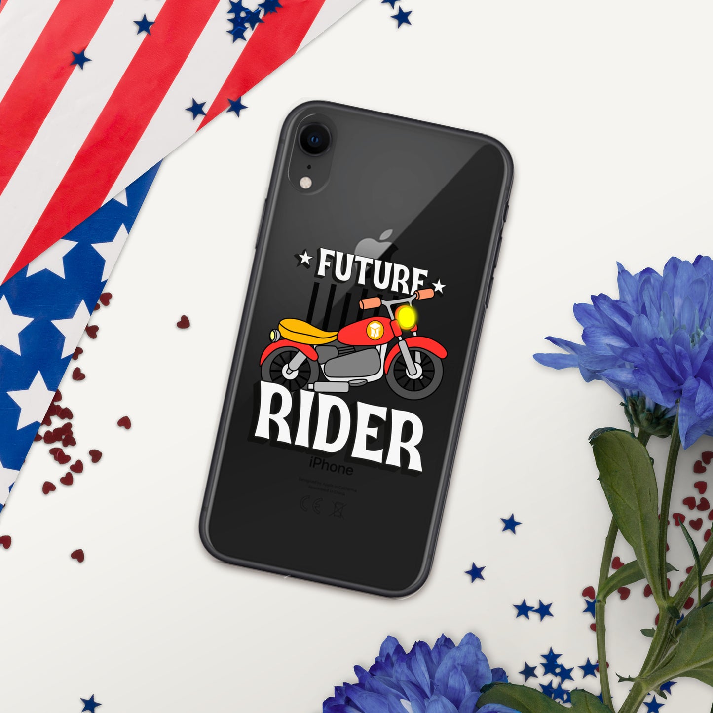 Funda protectora transparente para iPhone: ¡diseño de motocicleta destacado para un estilo de dispositivo atrevido! Cubierta transparente duradera