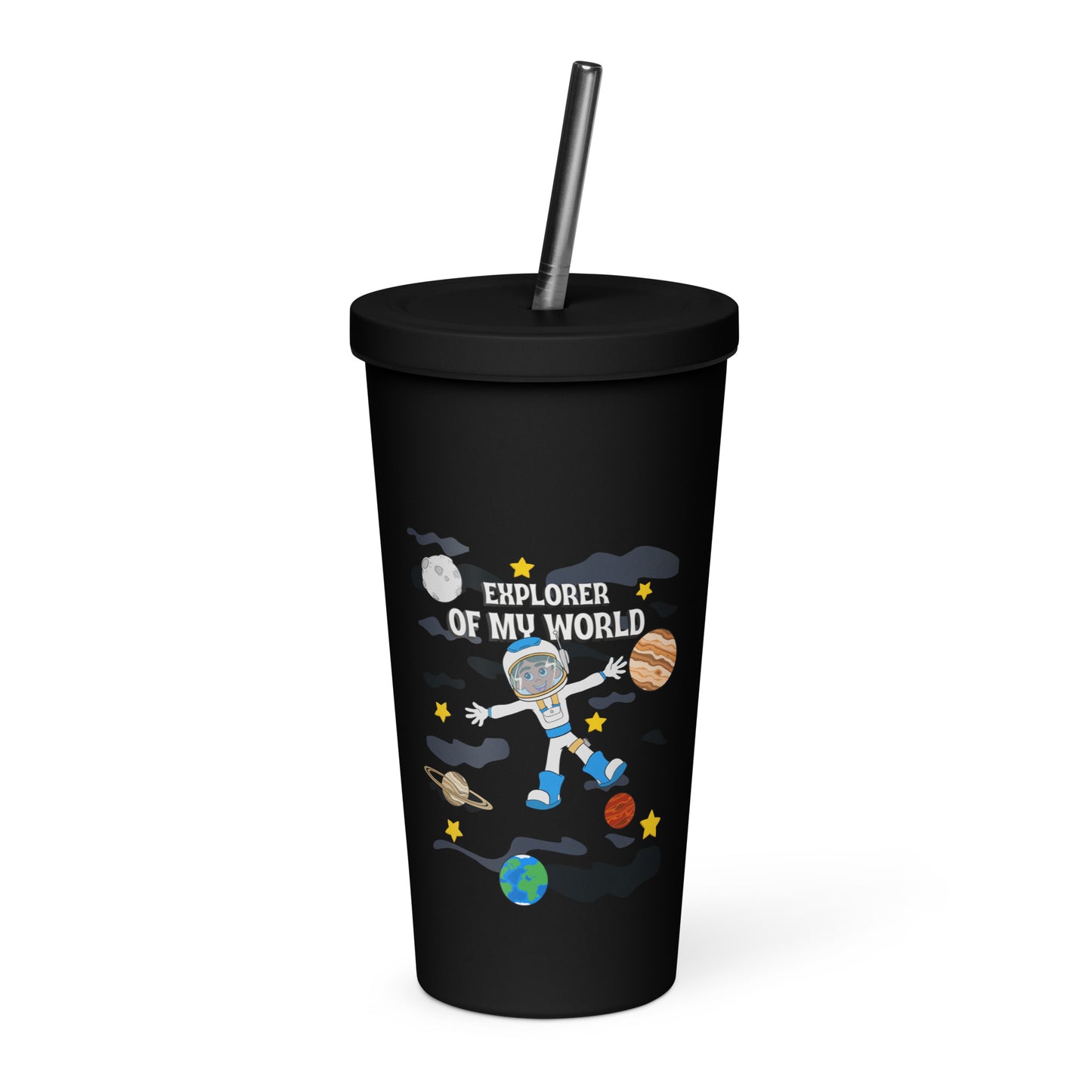 Colorful Insulated Tumbler with Straw - Stylish Design for Refreshing Drinks on the Go! Ideal for Cold Beverages and Smoothies