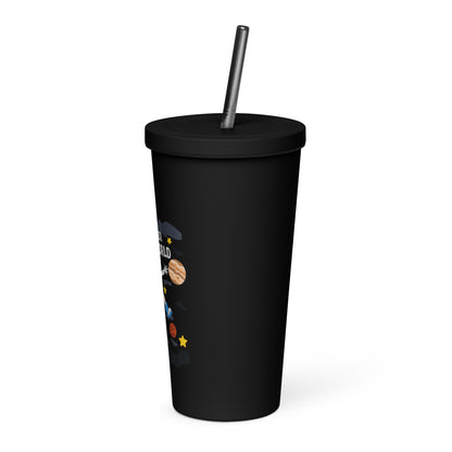 Colorful Insulated Tumbler with Straw - Stylish Design for Refreshing Drinks on the Go! Ideal for Cold Beverages and Smoothies