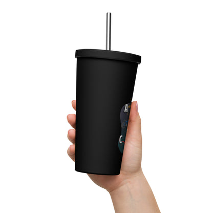 Colorful Insulated Tumbler with Straw - Stylish Design for Refreshing Drinks on the Go! Ideal for Cold Beverages and Smoothies