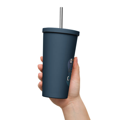 Colorful Insulated Tumbler with Straw - Stylish Design for Refreshing Drinks on the Go! Ideal for Cold Beverages and Smoothies