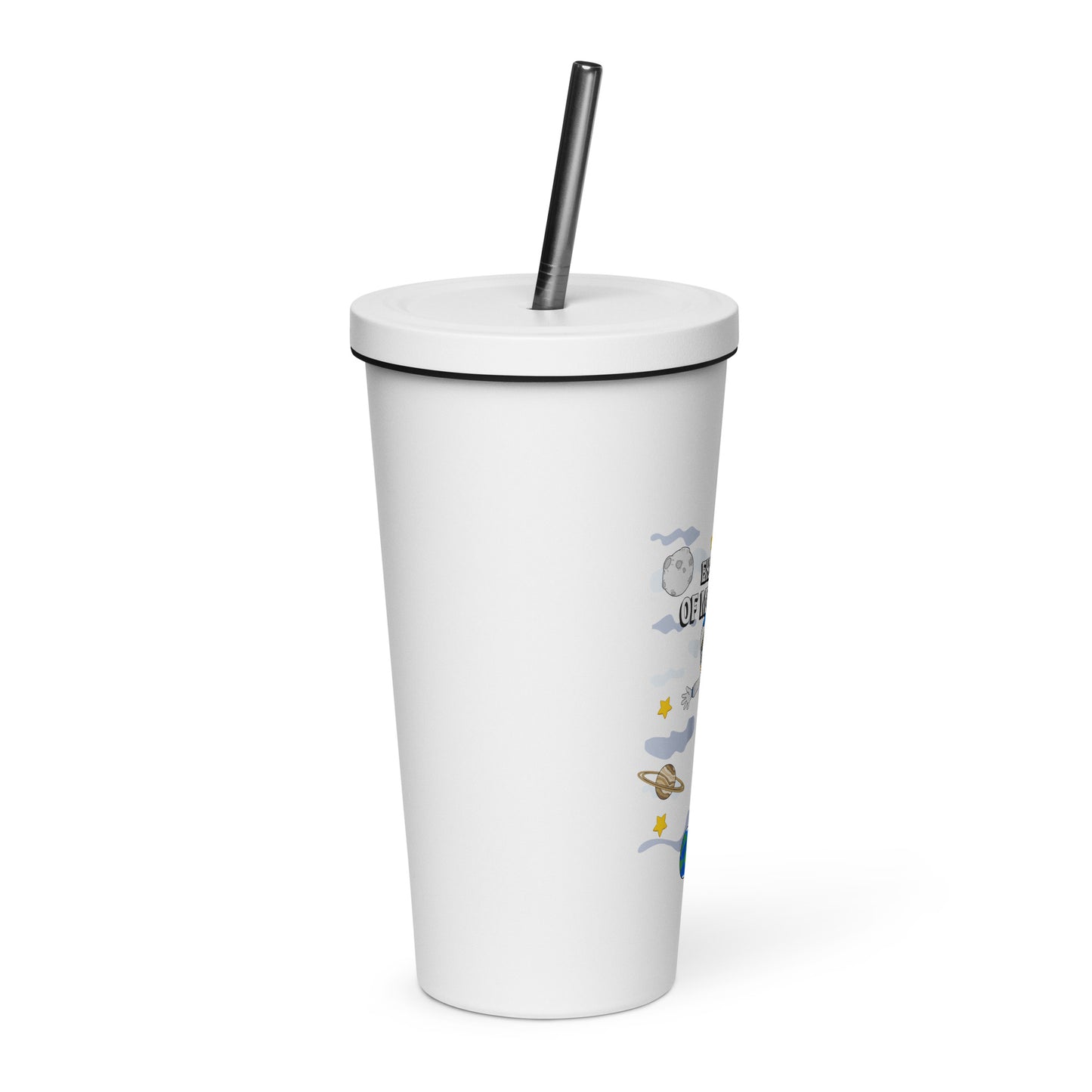 Colorful Insulated Tumbler with Straw - Stylish Design for Refreshing Drinks on the Go! Ideal for Cold Beverages and Smoothies