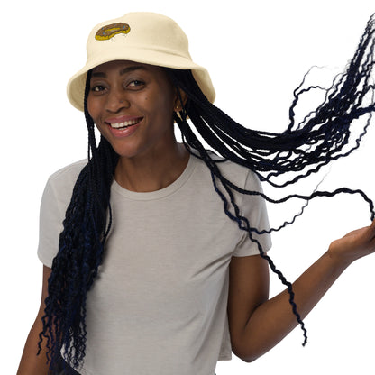 Trendy Terry Cloth Bucket Hat! Lightweight, Unstructured, Stylish Cap for Sunny Days. Soft, Absorbent Material. Perfect for Beach, Pool, Summer Outings, Casual.