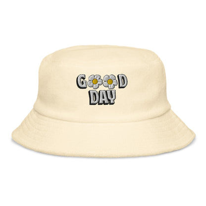 Trendy Terry Cloth Bucket Hat! Lightweight, Unstructured, Stylish Cap for Sunny Days. Soft, Absorbent Material. Perfect for Beach, Pool, Summer Outings, Casual.