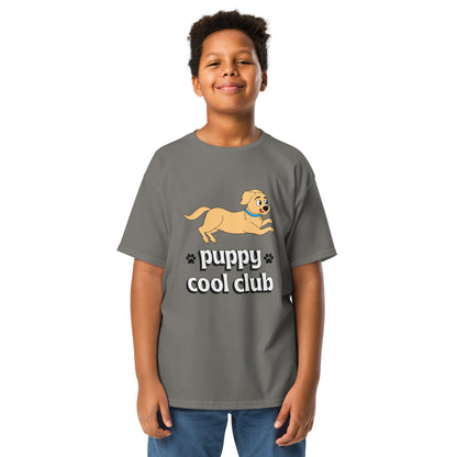 Youth Classic Tee with Puppy Design: Comfortable and Stylish Shirt for Kids, Adorable Dog Print for Playful Looks, High-Quality Cotton Shirt